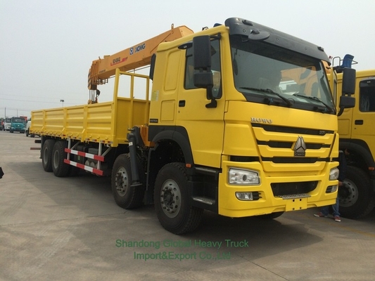 ব্র্যান্ড নিউ 6X4 HOWO ফ্ল্যাটবেড ট্রাক মাউন্ট ক্রেন টেলিস্কোপিক বুম ট্রাক