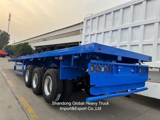 3 অক্ষ 40ton 13.45m Wabco BPW অক্ষ বায়ু সাসপেনশন ফ্ল্যাটবেড সেমি ট্রেলার