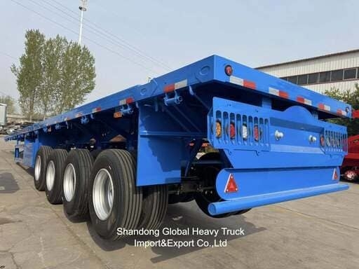 3 অক্ষ 40ton 13.45m Wabco BPW অক্ষ বায়ু সাসপেনশন ফ্ল্যাটবেড সেমি ট্রেলার