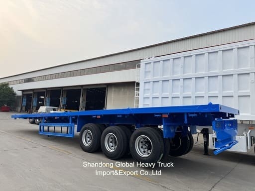 3 অক্ষ 40ton 13.45m Wabco BPW অক্ষ বায়ু সাসপেনশন ফ্ল্যাটবেড সেমি ট্রেলার
