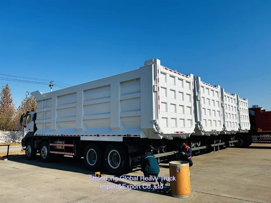 চাইনিজ সিনোট্রাক হাও 400hp টিপার 8x4 মিনি 60 টন ক্যান্টার নতুন ডাম্প ট্রাক