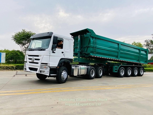10 চাকা 6X4 40t সিনোট্রাক HOWO কনটেইনার কার্গো ট্রেলার ট্র্যাক্টর হেড ট্রাক