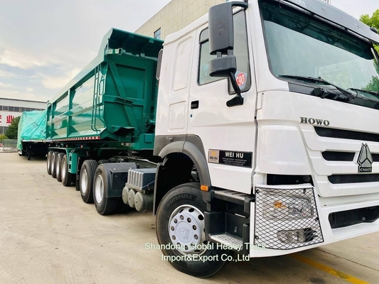 10 চাকা 6X4 40t সিনোট্রাক HOWO কনটেইনার কার্গো ট্রেলার ট্র্যাক্টর হেড ট্রাক