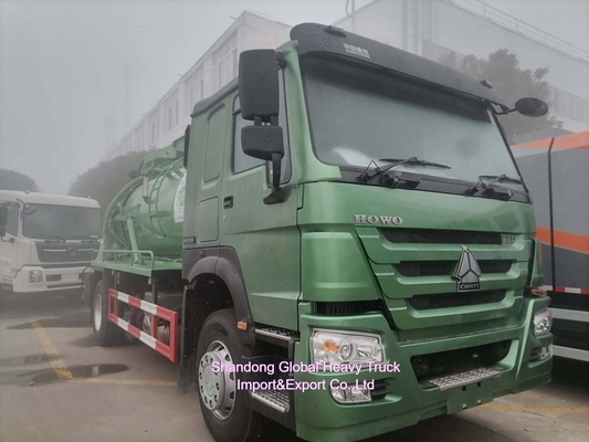 HOWO 20cbm 4 * 2 ডান হাতের ড্রাইভ 266HP নিকাশী শোষণ ট্রাক