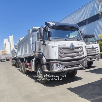 12 চাকা সিনোট্রাক 40-60 টন ব্যবহৃত HOWO 8X4 371HP 375HP 380HP ডিজেল ট্রাক ডান হাত ড্রাইভ ডাম্প ট্রাক
