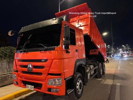 ব্যবহৃত HOWO 6X4 ডাম্প ট্রাক 371, 375 336 HP 10-চাকা 30 টন টিপার ট্রাক