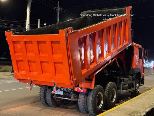 ব্যবহৃত HOWO 6X4 ডাম্প ট্রাক 371, 375 336 HP 10-চাকা 30 টন টিপার ট্রাক