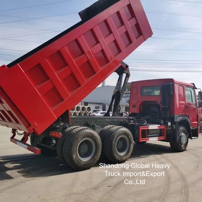 সেকেন্ড হাও রেড কালার 380hp/400hp ডাম্প ট্রাক স্টক ইন