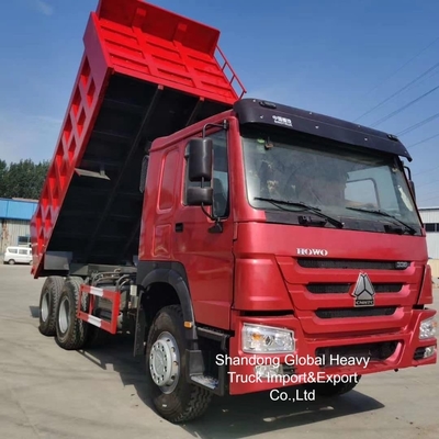সেকেন্ড হাও রেড কালার 380hp/400hp ডাম্প ট্রাক স্টক ইন
