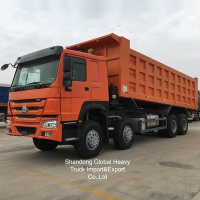 চীন সিনোট্রুক HOWO ব্যবহৃত 371/375HP 8X4 ডান হাত ড্রাইভ মিনি ডাম্প ট্রাক স্টক