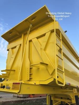 ভারী পদার্থ পরিবহনের জন্য 3 অক্ষের স্টিল ডাম্প সেমি ট্রেলার