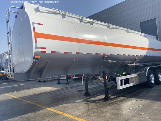 3 অক্ষ কার্বন ইস্পাত Q345B 45000L জ্বালানী ট্যাঙ্কার অর্ধ-ট্রেলার