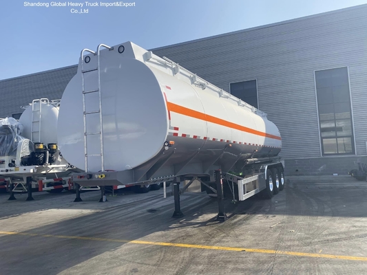 3 অক্ষ কার্বন ইস্পাত Q345B 45000L জ্বালানী ট্যাঙ্কার অর্ধ-ট্রেলার