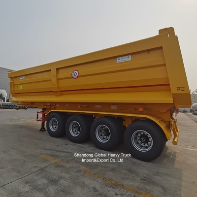 ভারী পদার্থ পরিবহনের জন্য 3 অক্ষের স্টিল ডাম্প সেমি ট্রেলার