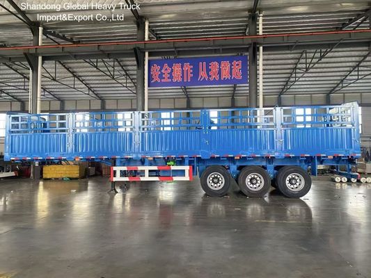 3 অক্ষ 50 টন বায়ু সাসপেনশন সঙ্গে বেড়া আধা ট্রেলার