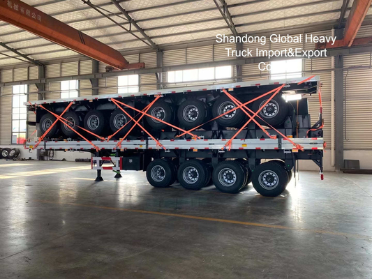 3 অক্ষ বেড়া সেমি ট্রেলার 40-60t ক্যাপাসিটি পণ্য পরিবহন জন্য