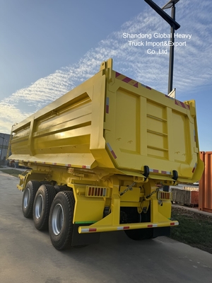 ভারী পদার্থ পরিবহনের জন্য 3 অক্ষের স্টিল ডাম্প সেমি ট্রেলার