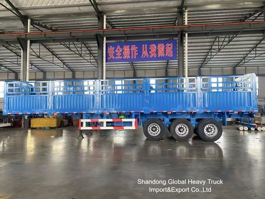 3 অক্ষ 50 টন বায়ু সাসপেনশন সঙ্গে বেড়া আধা ট্রেলার