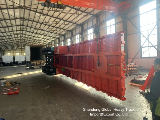 3 Axles Excavator Transport Lowbed Semi Trailer with Jost 28ton Outrigger and 13m Length