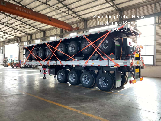 3 অক্ষ বেড়া সেমি ট্রেলার 40-60t ক্যাপাসিটি পণ্য পরিবহন জন্য