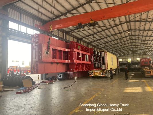 ভারী পণ্য পরিবহনের জন্য ৩ অক্ষের ৬০ টন কম লোডার সেমি ট্রেলার