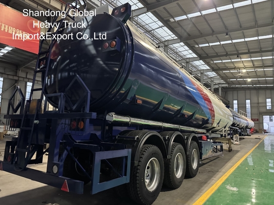 3-অক্ষ 45000L ডিজেল পেট্রোল ট্যাঙ্কার আধা ট্রেলার ABS ব্রেক সহ