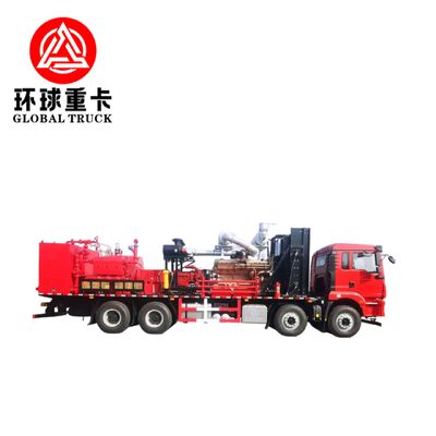 ২৮০০ এইচপি তেলক্ষেত্র ফ্রেকচারিং ইউনিট ট্রাক উচ্চ চাপের প্লঞ্জার পাম্প এবং তেল খননের জন্য 8 × 6 ড্রাইভ কনফিগারেশন সহ