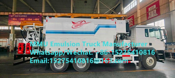 Camions multifonctionnels SINOTRUCK HOWO 15/20/25 tonnes pour le mélange et le chargement d'émulsions, explosifs en vrac ANFO, Mongolie, RDC, Pérou, Ghana, Zimbabwe. Service de dynamitage minier MMU