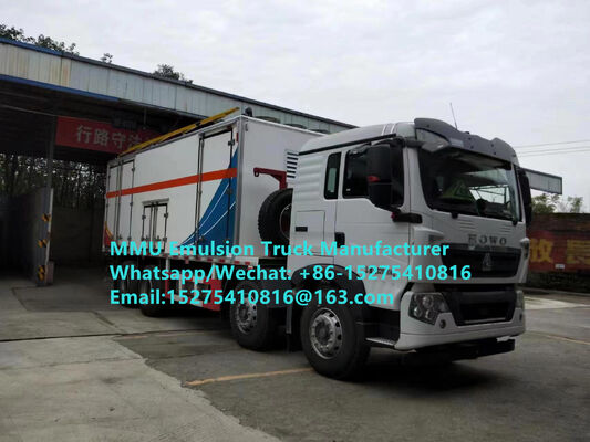 High cost effective HOWO 15T GLOBAL-BCRH-15 on-site mixing and charging emulsion truck bulk explosive loading truck Mongolia Mining Blast service Kazakhstan Uzbekistan Indonesia Congo DRC GUINEE MMU