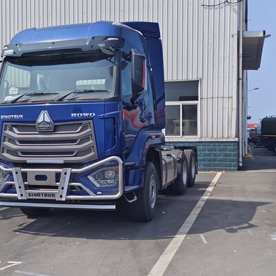 HOWO NX 6 × 4 ট্র্যাক্টর ট্রাক ভারী পণ্য পরিবহন জন্য 380HP ইঞ্জিন এবং ভারী দায়িত্ব পাতা স্প্রিং সাসপেনশন সঙ্গে