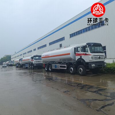 Beiben 8x8 35000L জ্বালানী ট্যাঙ্ক ট্রাক ভারী দায়িত্ব অফ রোড ডিজেল ট্যাঙ্কার ট্রাক কঙ্গো খনির জন্য