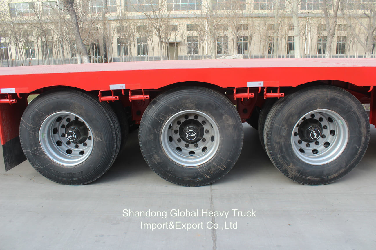 চ্যাসি ৬০ টন ৩ অক্ষ ২ অক্ষ Lowboy Lowbed Lowbed সেমি ট্রেলার