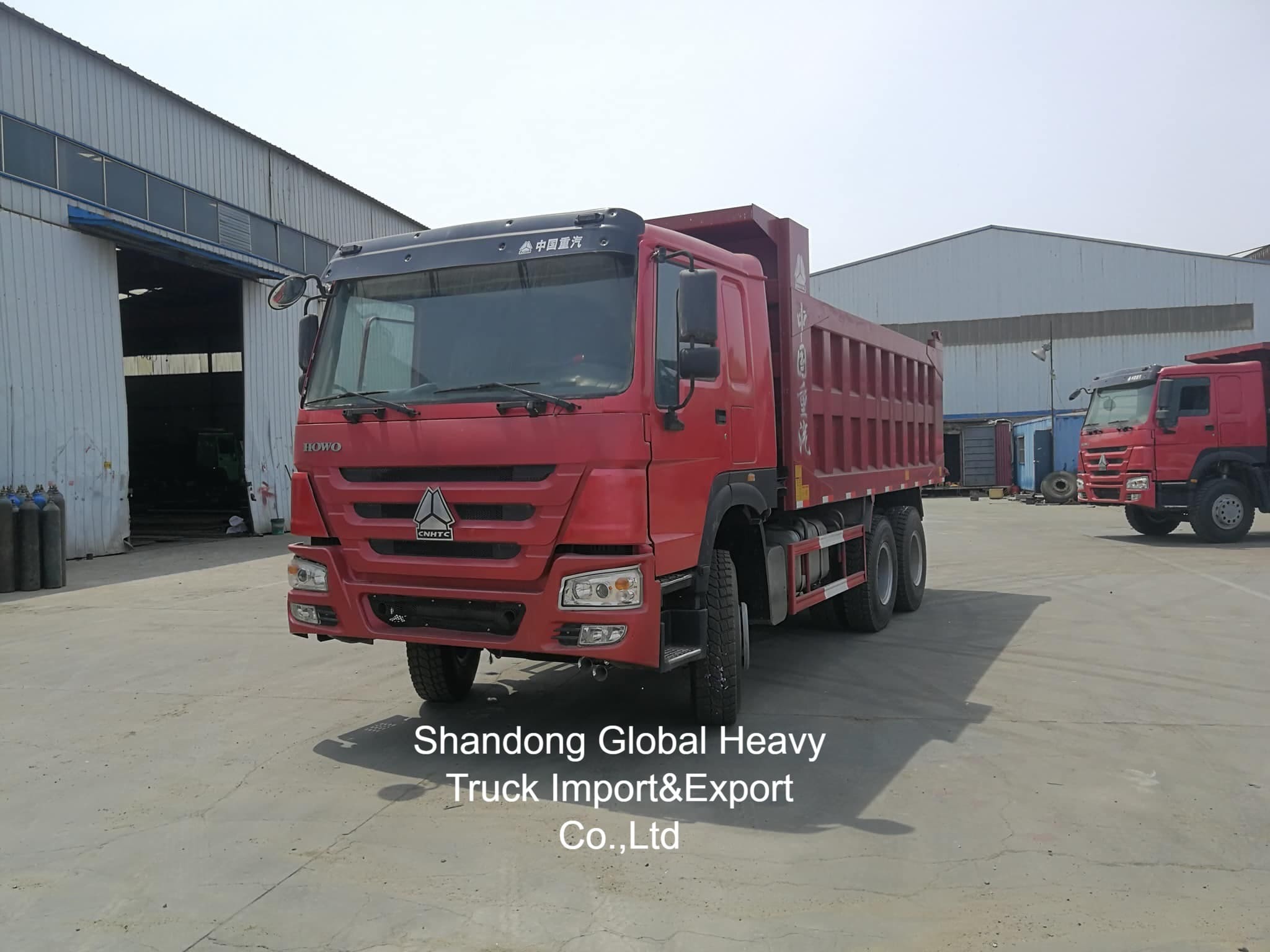 সেকেন্ড হাও রেড কালার 380hp/400hp ডাম্প ট্রাক স্টক ইন