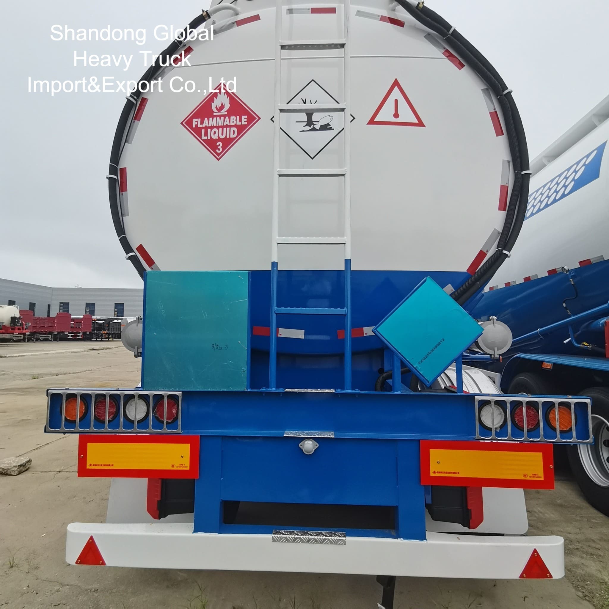 3-অক্ষ 45000L ডিজেল পেট্রোল ট্যাঙ্কার আধা ট্রেলার ABS ব্রেক সহ